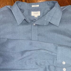 JULIAN & MARK SIZE 3XL BLUE LONG SLEEVE SHIRT WITH STRETCH